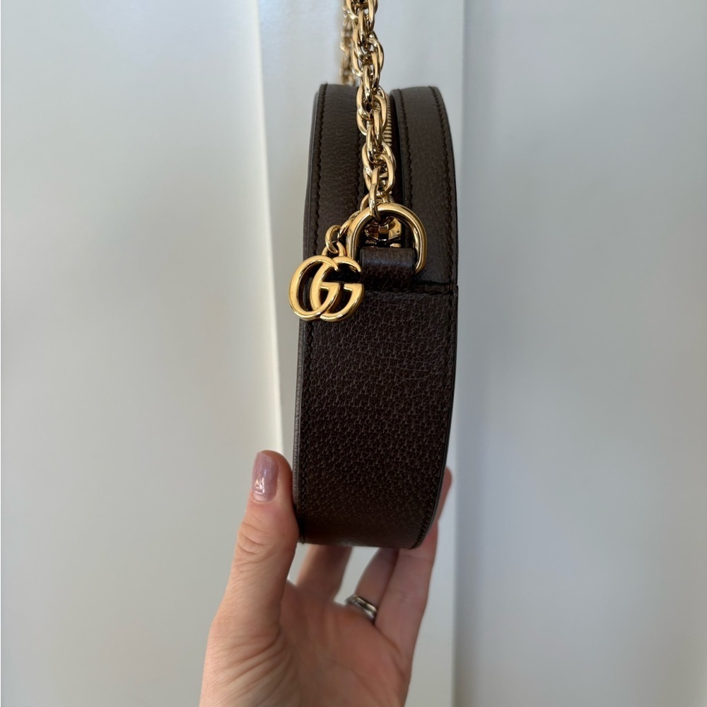GUCCI GG SUPREME MONOGRAM OPHIDIA ROUND SHOULDER BAG - Picture 5 of 14
